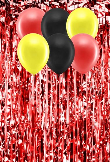Balony Black Red Yellow Combo
