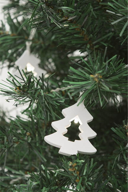 Decorand LED Sveteľná reťaz Vianočný stromček biela 3,8m