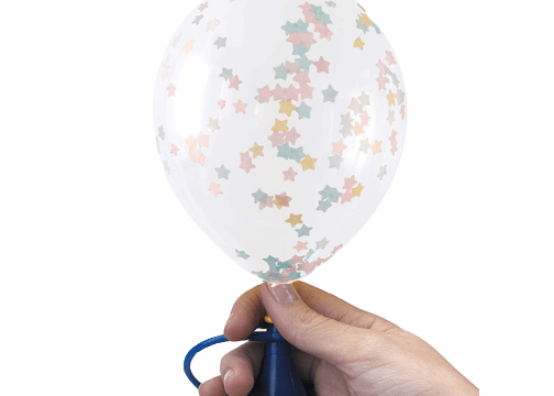 Plnenie konfetového balóna héliom 40cm