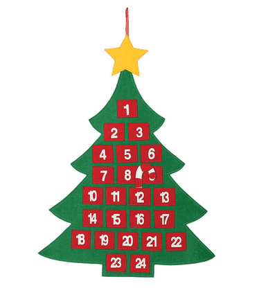Adventný kalendár vianočný stromček 55x70cm