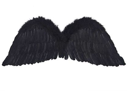 Anjelské krídla čierne 75 x 30 cm