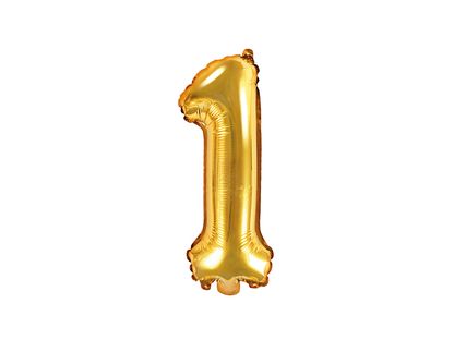 Mini fóliový balón číslo 1 zlatý 35cm