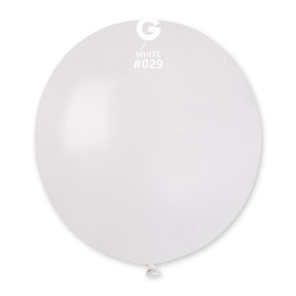 Balóny guľaté metalické biele 48cm 5ks