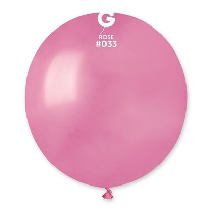 Balóny guľaté metalické ružové 48cm 5ks