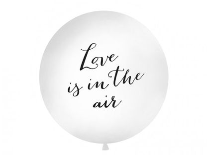 Balón veľký Love is in the air čierny 1m