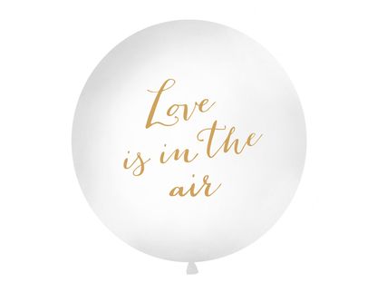 Balón veľký Love is in the air zlatý 1m