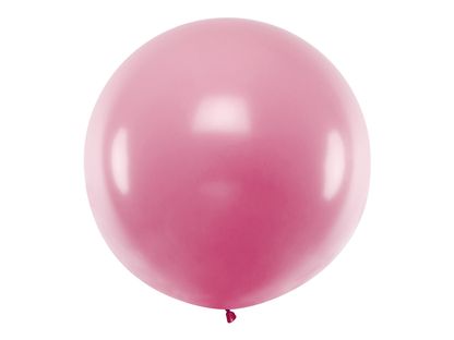 Balón veľký metalický svetloružový 1m