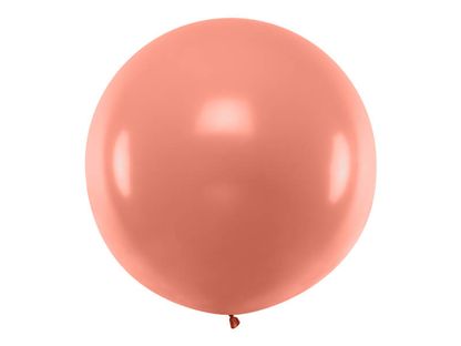 Balón veľký metalický ružovo-zlatý 1m