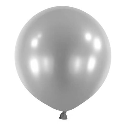 Guľaté balóny strieborné metalické 4ks 61cm