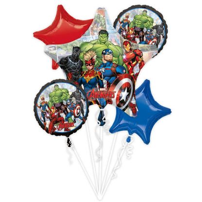 Balónová kytica Avengers Power Unite 5ks