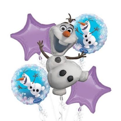 Balónová kytica Frozen Olaf 5ks