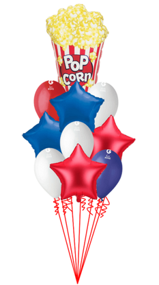 Balónová kytica Popcorn USA 10ks