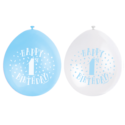 Balóny 1.narodeniny modré 22cm 10ks