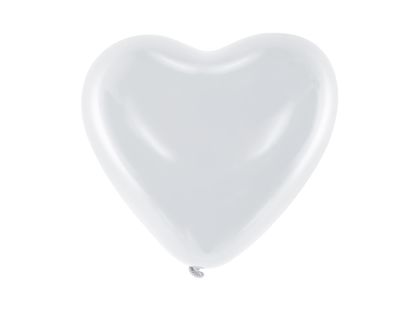 Balóny biele srdce 25cm 100ks