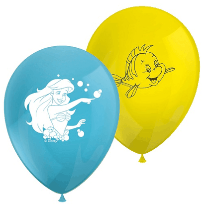 Balóny Ariel Morská Víla 8ks 28cm