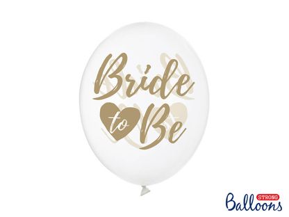 Balóny Bride to Be zlaté 30cm 6ks