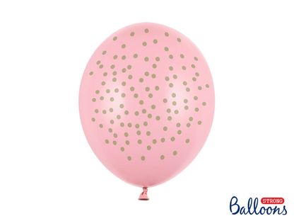 Balóny Dots baby pink 30cm 6ks