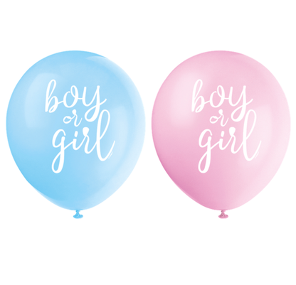 Balóny Gender Reveal Boy or Girl 30cm 8ks