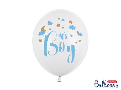 Balóny It´s a Boy biele 30cm 6ks