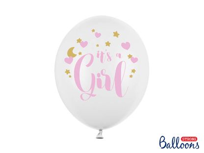 Balóny It´s a Girl biele 30cm 6ks