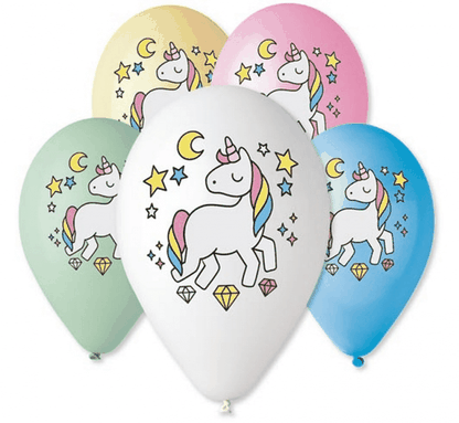 Balóny Jednorožec pastelový 30cm 5ks