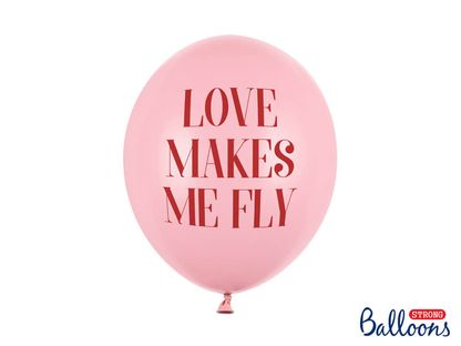 Balóny Love makes me fly 30cm 6ks