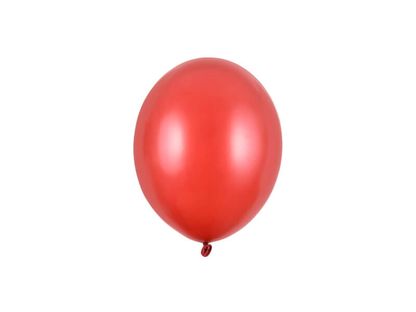 Balóny metalické makovo červené 12cm 100ks