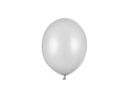 Balóny metalické strieborné 12cm 100ks