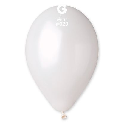 Balóny metalické biele 30cm 100ks