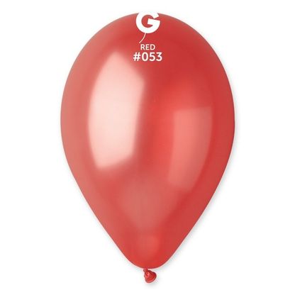 Balóny metalické červené 30cm 10ks