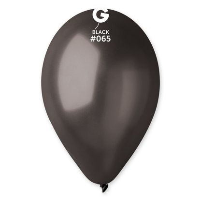 Balóny metalické čierne 30cm 25ks