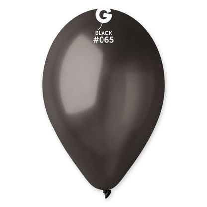 Balóny metalické čierne 30cm 10ks