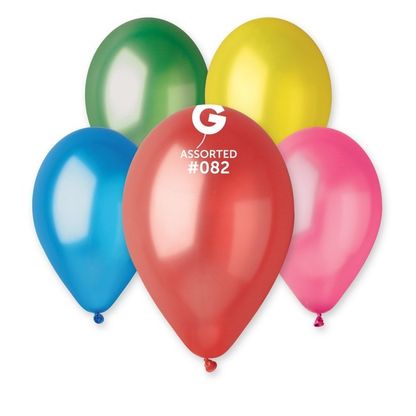 Balóny metalické farebný mix 25ks 30cm