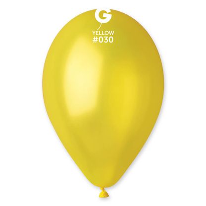 Balóny metalické žlté 30cm 50ks