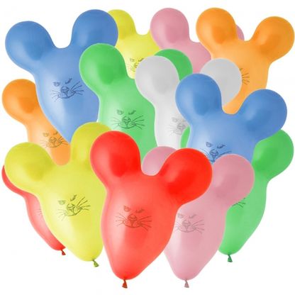 Balóny Myši farebné 15ks
