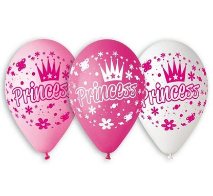 Balóny Princess ružový mix 30cm 5ks