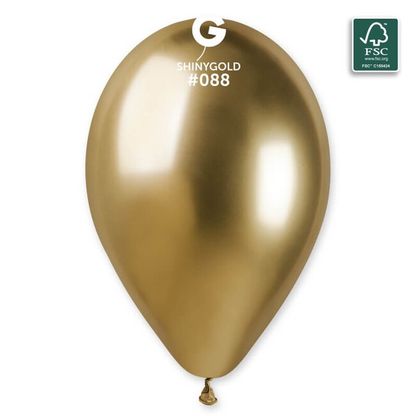 Balóny saténové zlaté 33cm 6ks