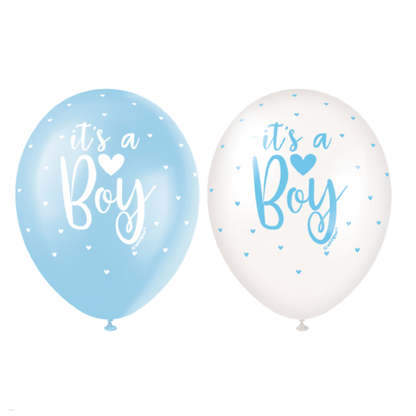 Balóny It´s a Boy srdiečka 30cm 5ks