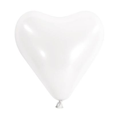 Balóny srdcové biele 30cm 50ks