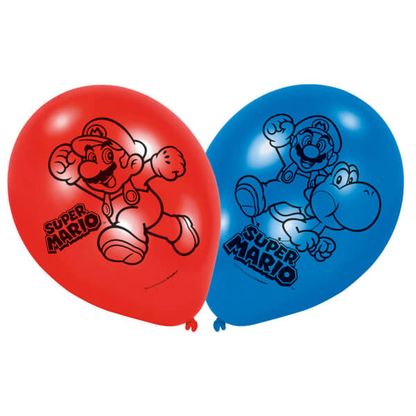 Balóny Super Mario 23cm 6ks