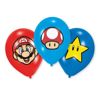 Balóny Super Mario 27,5cm 6ks