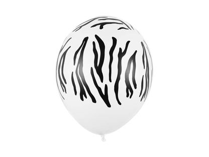 Balóny zebrie pruhy 30cm 6ks