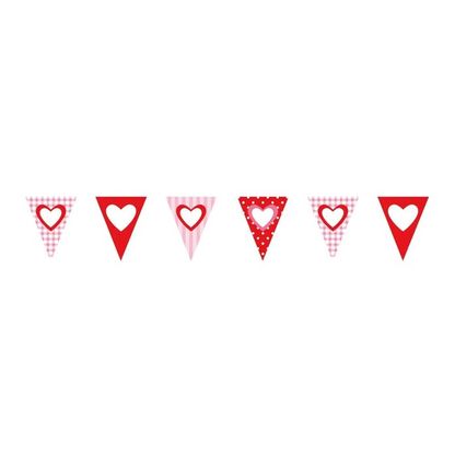 Vlajočky Valentínske srdcia 400cm