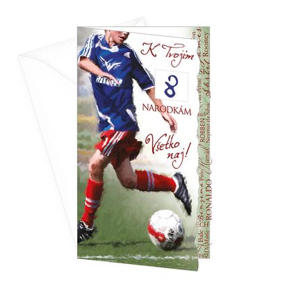 Pohľadnica k narodeninám Všetko Naj Futbal (s vlastným číslom)