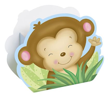Box na darčeky Baby Boy Opička 8ks