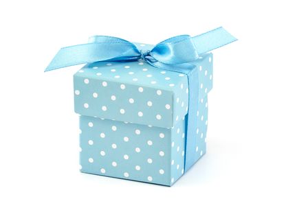 Box na darčeky modrý 5,2cm 10ks