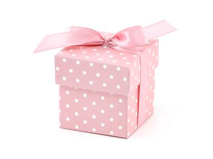 Box na darčeky ružový 5,2cm 10ks