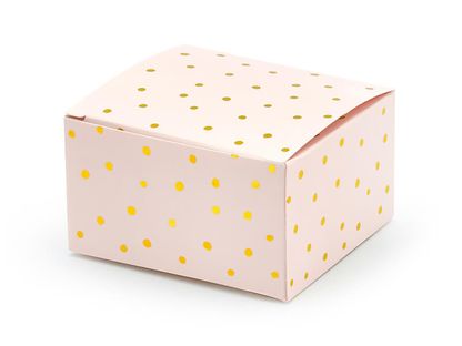 Krabičky na darčeky svetloružová bodkovaná 10ks 6x3,5x5,5cm