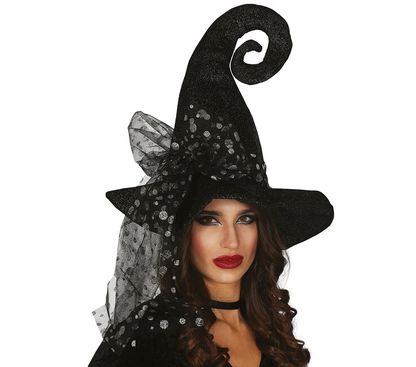 Čarodejnícky klobúk čierny s mega mašľou