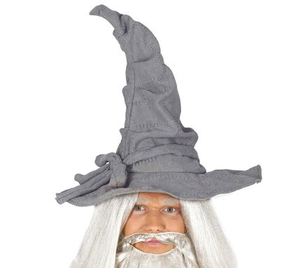 Čarodejnícky klobúk sivý premium